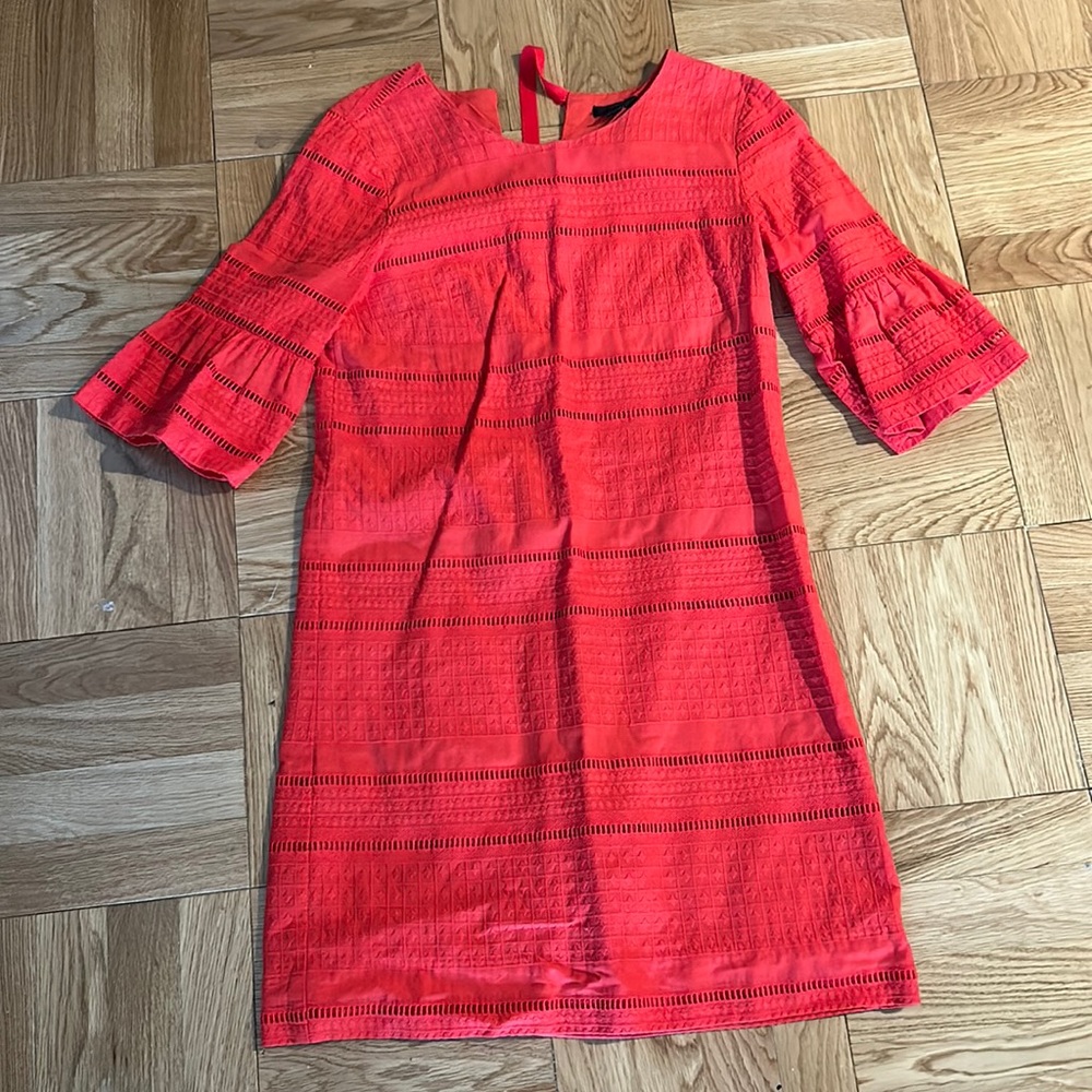 J Crew Size 4 Red Cotton Dress
